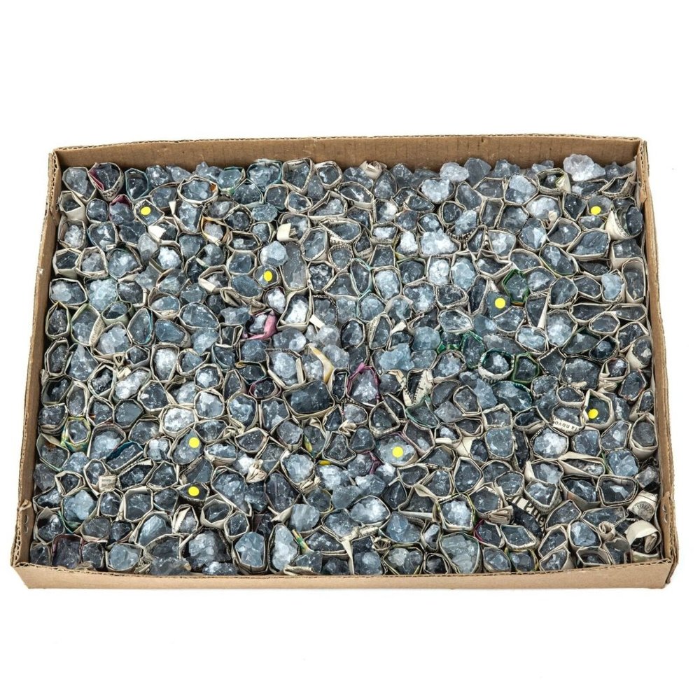 Madagascar Blue Celestite Cluster Flat 1/2"-1" Gemstones Wholesale Lot Bulk Gems